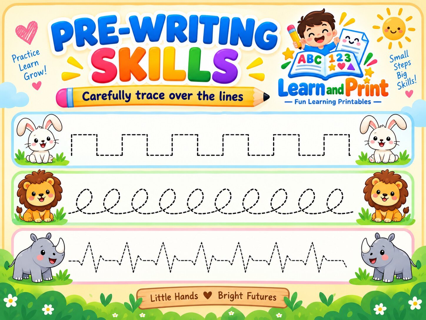 pre writing skills sheet